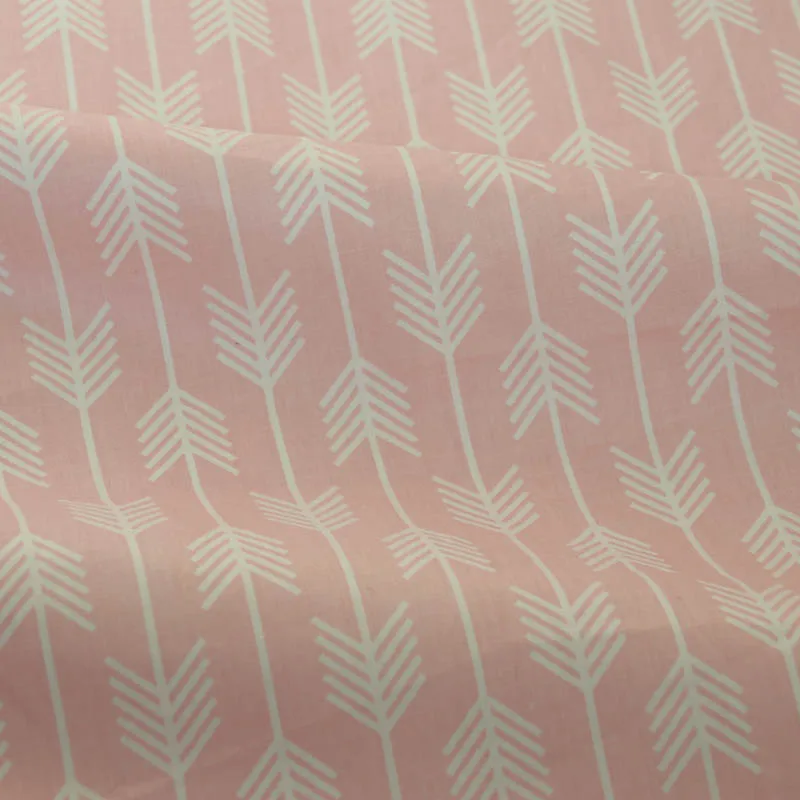 pink arrow Хлопок саржевая Ткань Серый Аква розовый мультфильм милый медведь лиса стрелка палаточные ткани для DIY белье для детской кроватки Подушка лист Декор ручной работы - Цвет: pink arrow