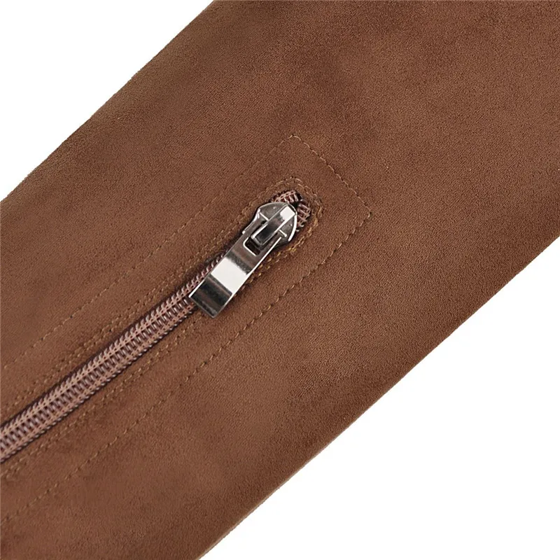 Женские сапоги выше колена с круглым носком на квадратном каблуке | Обувь