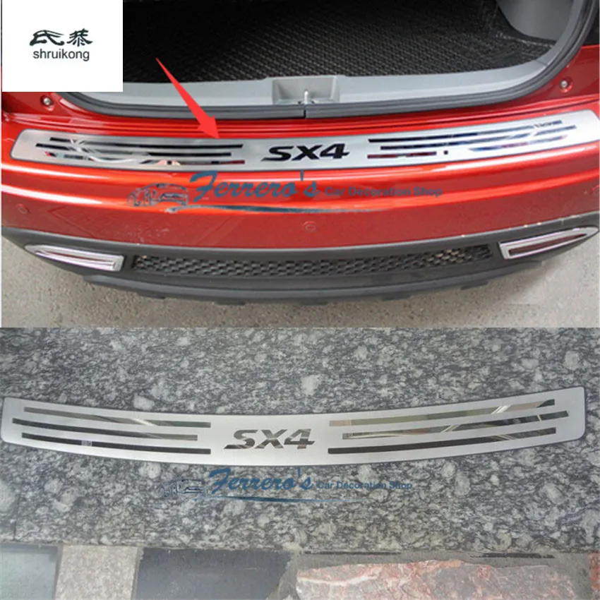 1 шт. Стайлинг автомобиля для 2007-2012 2013 Suzuki SX4 Хэтчбек Накладка на порог задней