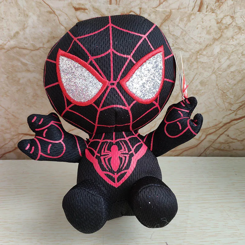 back spiderman Железный человек Человек-паук Капитан Американский Халк мертвый бассейн плюшевые игрушки детские 15 см дети подарок на день рождения Супер герои - Цвет: back spiderman