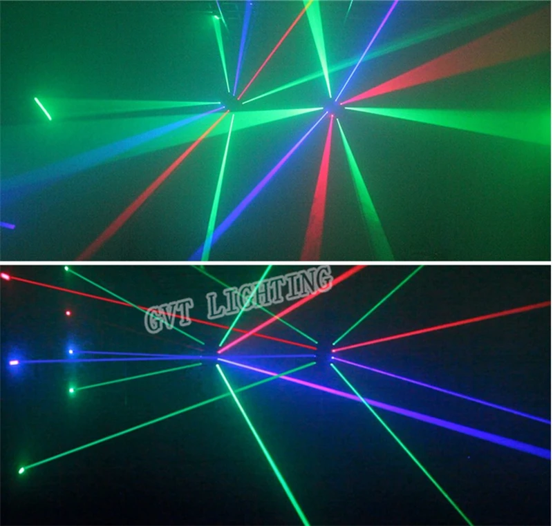 8 глаз паук светильник RGB лазерный паук светильник s Профессиональная движущаяся головка лазерный луч светильник DMX512 контроль DJ диско сценический светильник ing