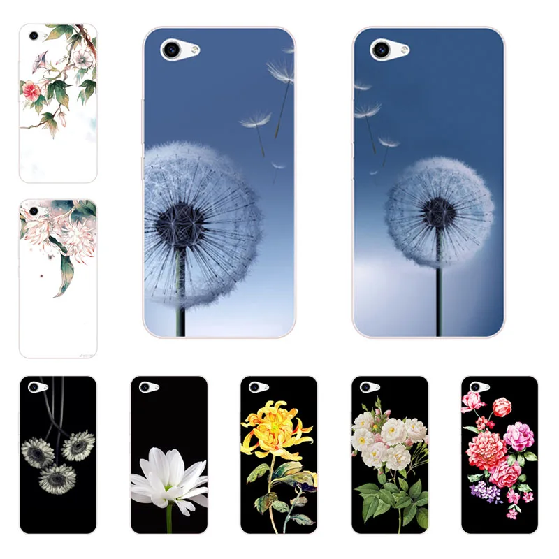 for vivo y81 Case Silicon flowers Painting Soft TPU Back Cover Protect Phone cases shell |