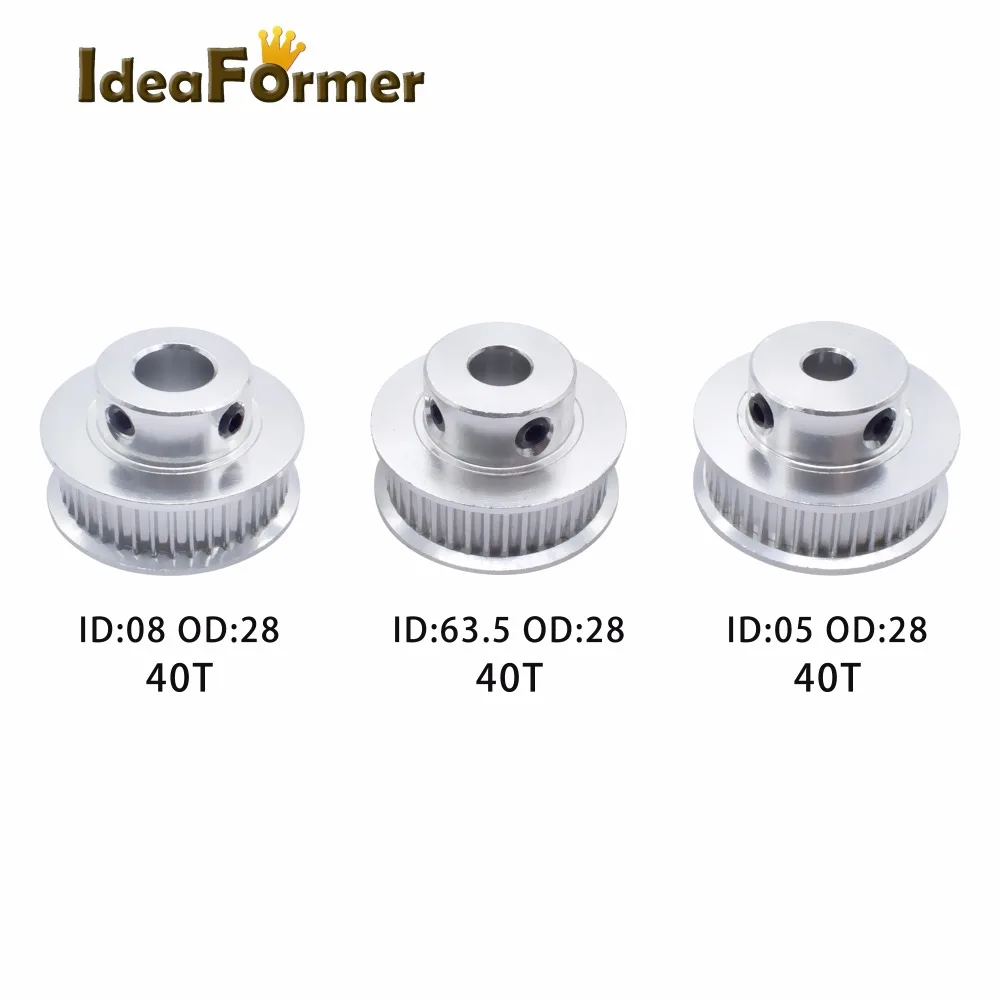 GT2 20 teeth Timing Pulley 16 30 36 40 60 Aluminum Bore 5mm 8mm fit in belt Width 6mm 3D Printer | Компьютеры и офис