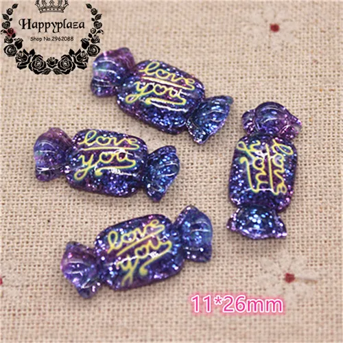 20pcs 20 шт новинка блеск сахар сладкие конфеты Моделирование еда искусство поставка украшения Шарм Ремесло, 13*25 мм - Цвет: 20pcs