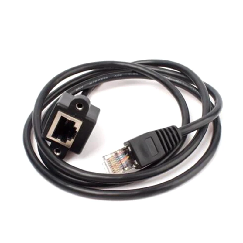 Сетевой Удлинительный кабель RJ45 штекер гнездо крепление на винтовой панели Ethernet