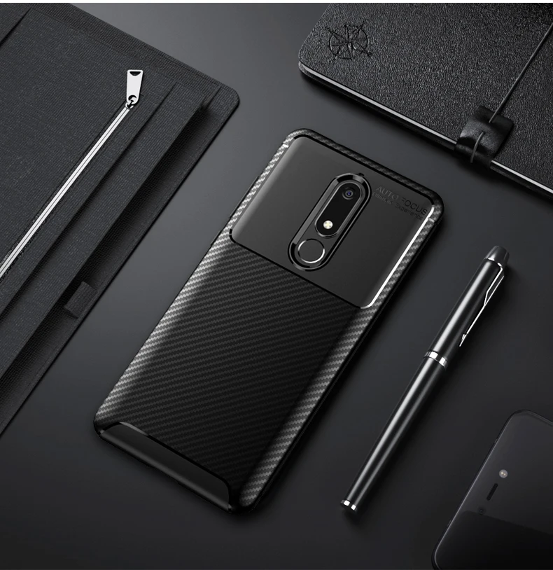 Для Nokia 5 1 2 3 чехол из углеродного волокна Drop proof мягкий TPU для 7 TA 1085 1095 1096 1100 чехлы Чехлы|Чехлы-накладки| |