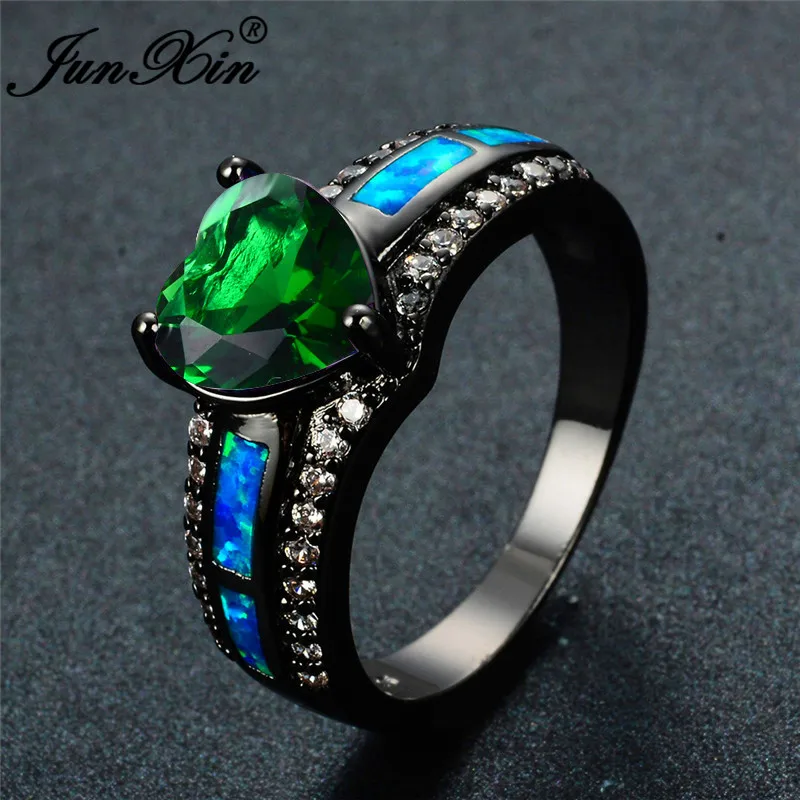 JUNXIN очаровательные многоцветные кольца с сердцем из циркония