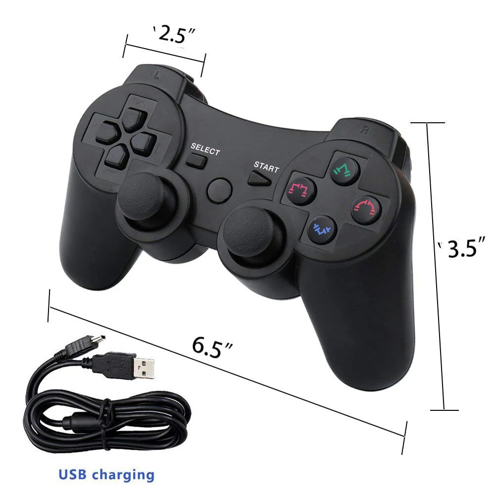 Беспроводной контроллер SIXAXIS для PS3 Bluetooth двойной ударный джойстик Playstation 3 с