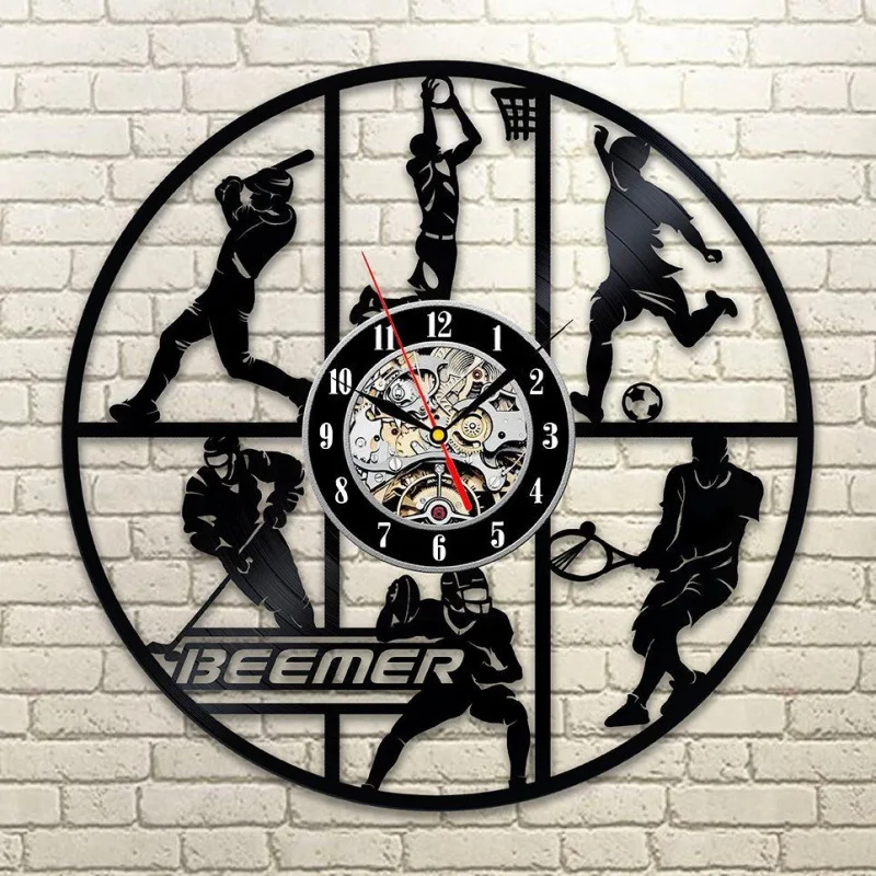 

Sports Creative Retro Vinyl LP Record Wall Clock Decorate Your Home With Modern Art Gifts for kids Girls And Boys Saat