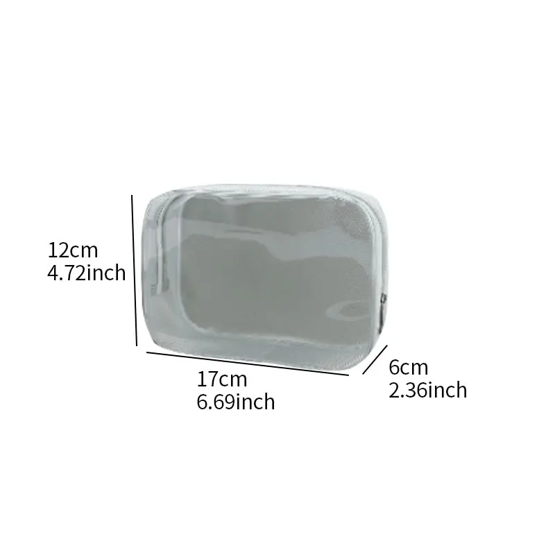 Прозрачная косметичка из ПВХ водонепроницаемая Женская дорожная сумка