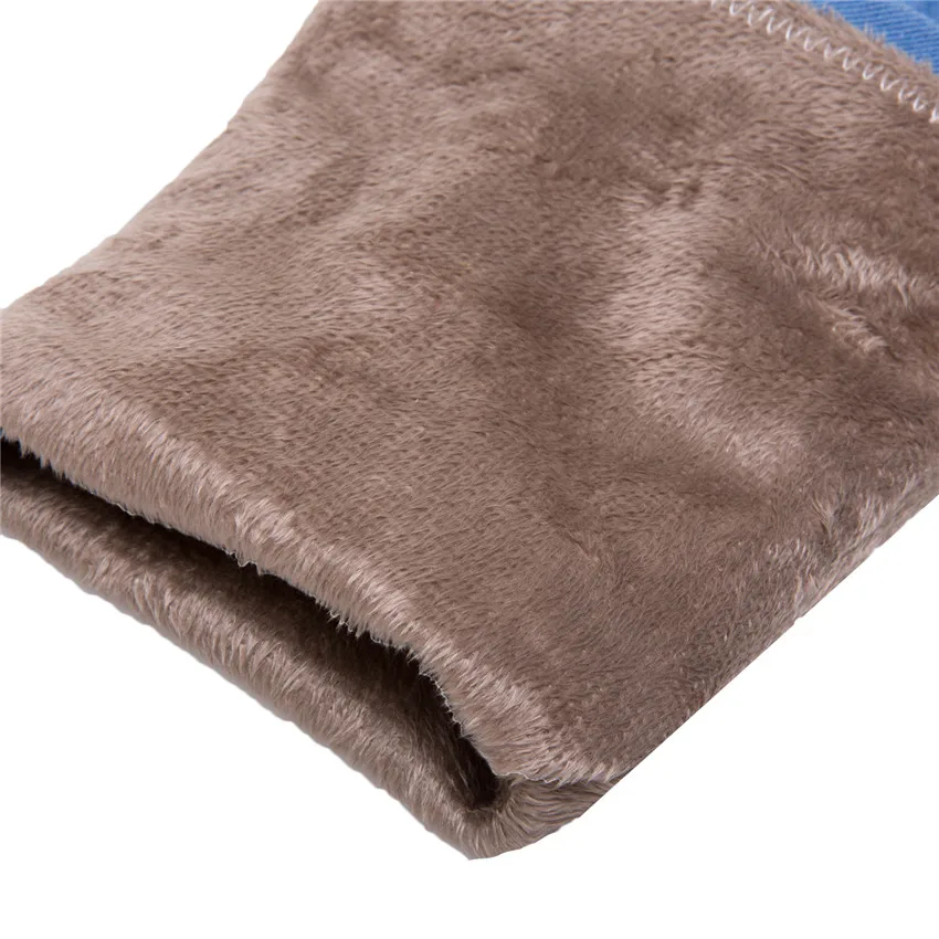 Демисезонный женские ботфорты выше колена Женские зимние ботинки из джинсовой