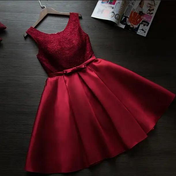 Lace Flower Girl Dresses Knee Length Pleated Kids Pageant Dress for Birthday Party Sleeveless Tutu Princess DW998 | Детская одежда и