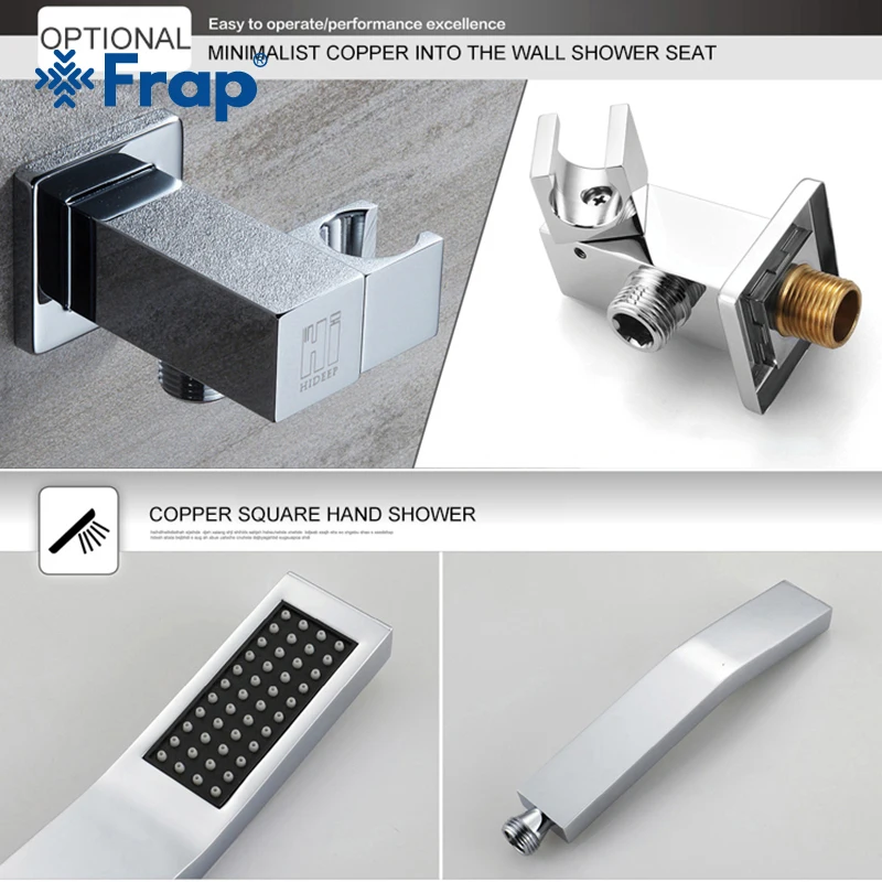 Смеситель для душа Frap настенный термостат смеситель ванной комнаты с водопадом