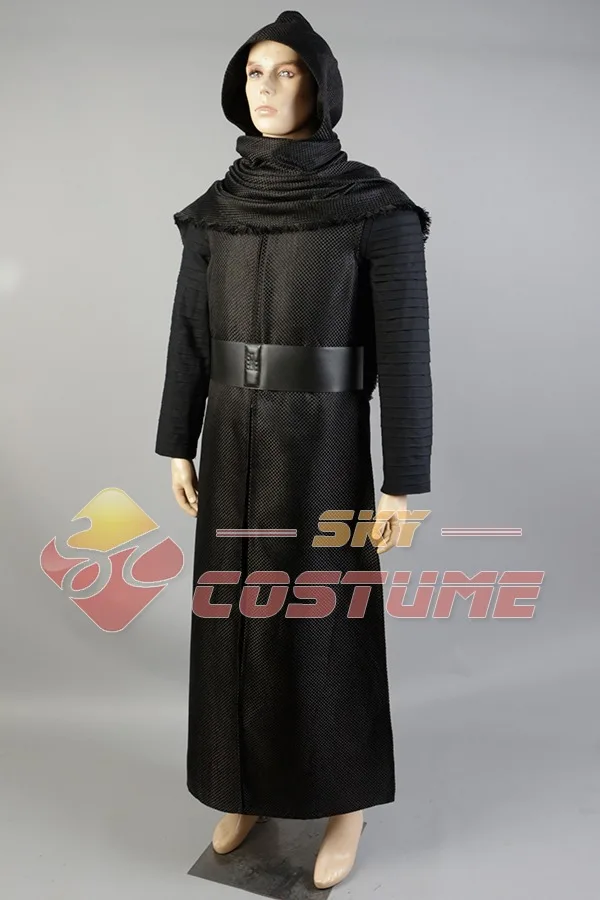 Звезда Кайло Рен Wars Csplay равномерное плащ пальто с мехом весь комплект на Хэллоуин
