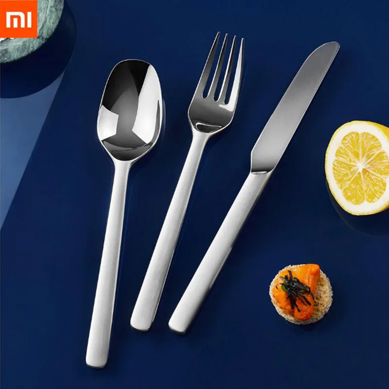 Xiaomi Mijia Посуда Из Нержавеющей Стали качественные высококачественные ножи для стейка Ложка Вилка для обеда столовая посуда бытовые столовые приборы