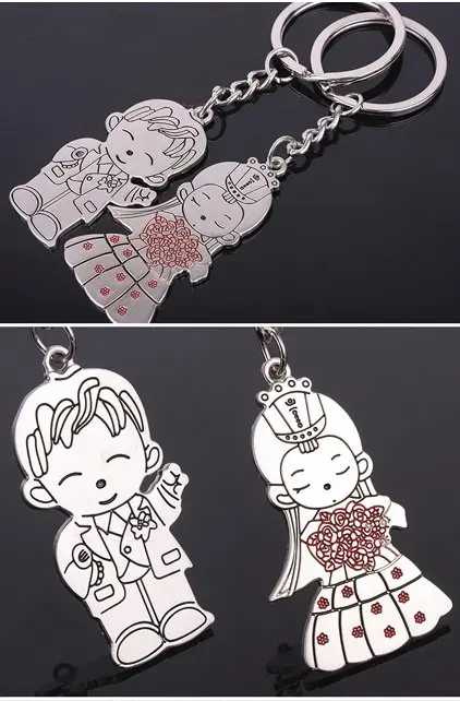 Бесплатная доставка! 1 партия = 30 пар! Брелок из металлического сплава для пар с