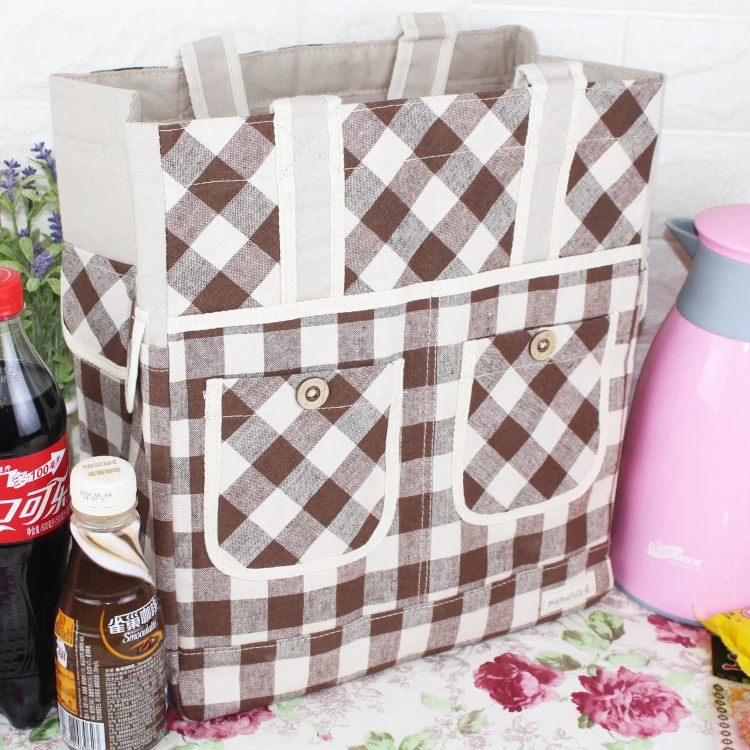 Вместительная переносная Изолированная Холщовая Сумка для ланча Термические