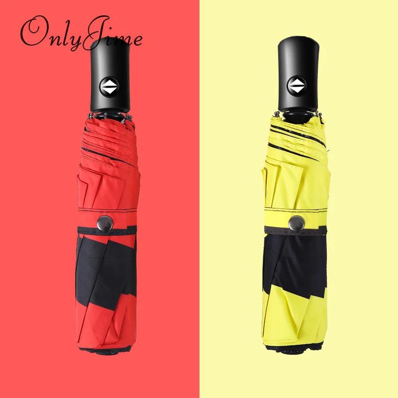 Только Jime Мультфильм Дети Три складной автоматический зонт студента Зонт с