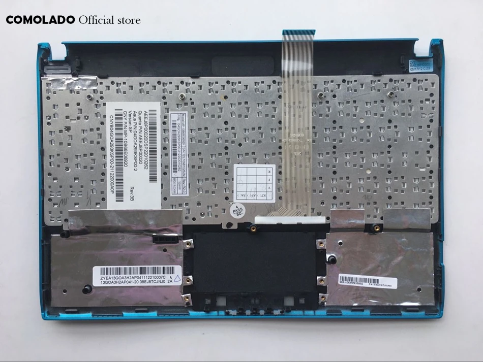 SP испанская клавиатура для ASUS Eee pc 1025 1025C 1025CE с синей рамкой Серебристые клавиши