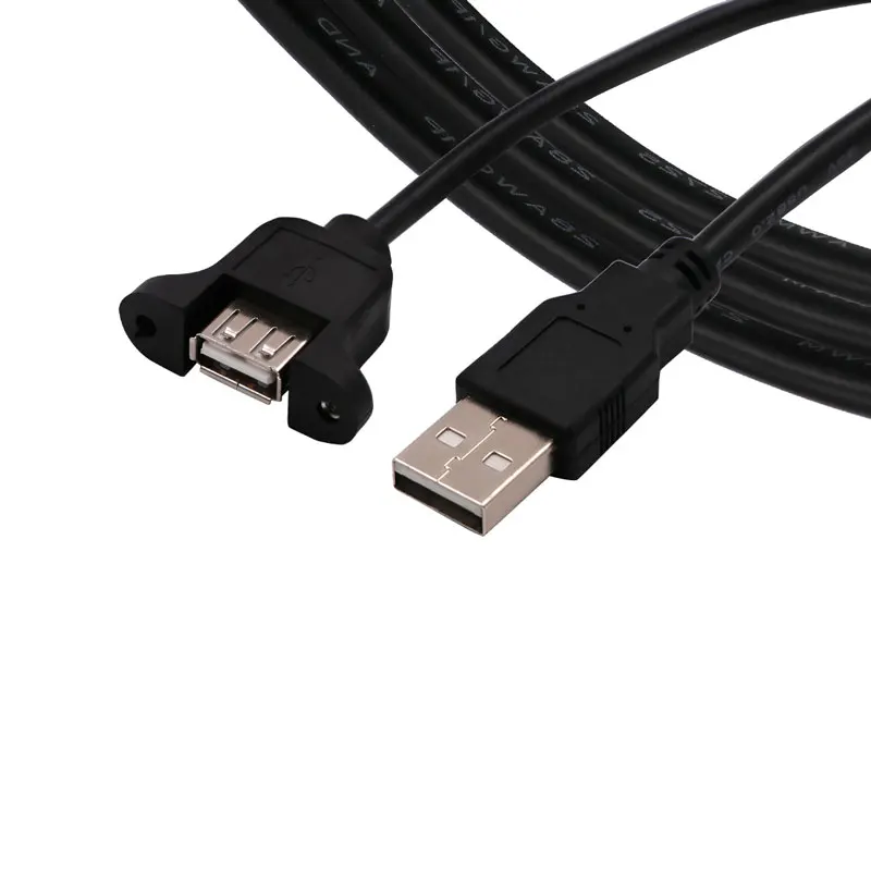 USB 2 0 мужчин и женщин удлинитель с винт крепления панели Блокировка отверстия