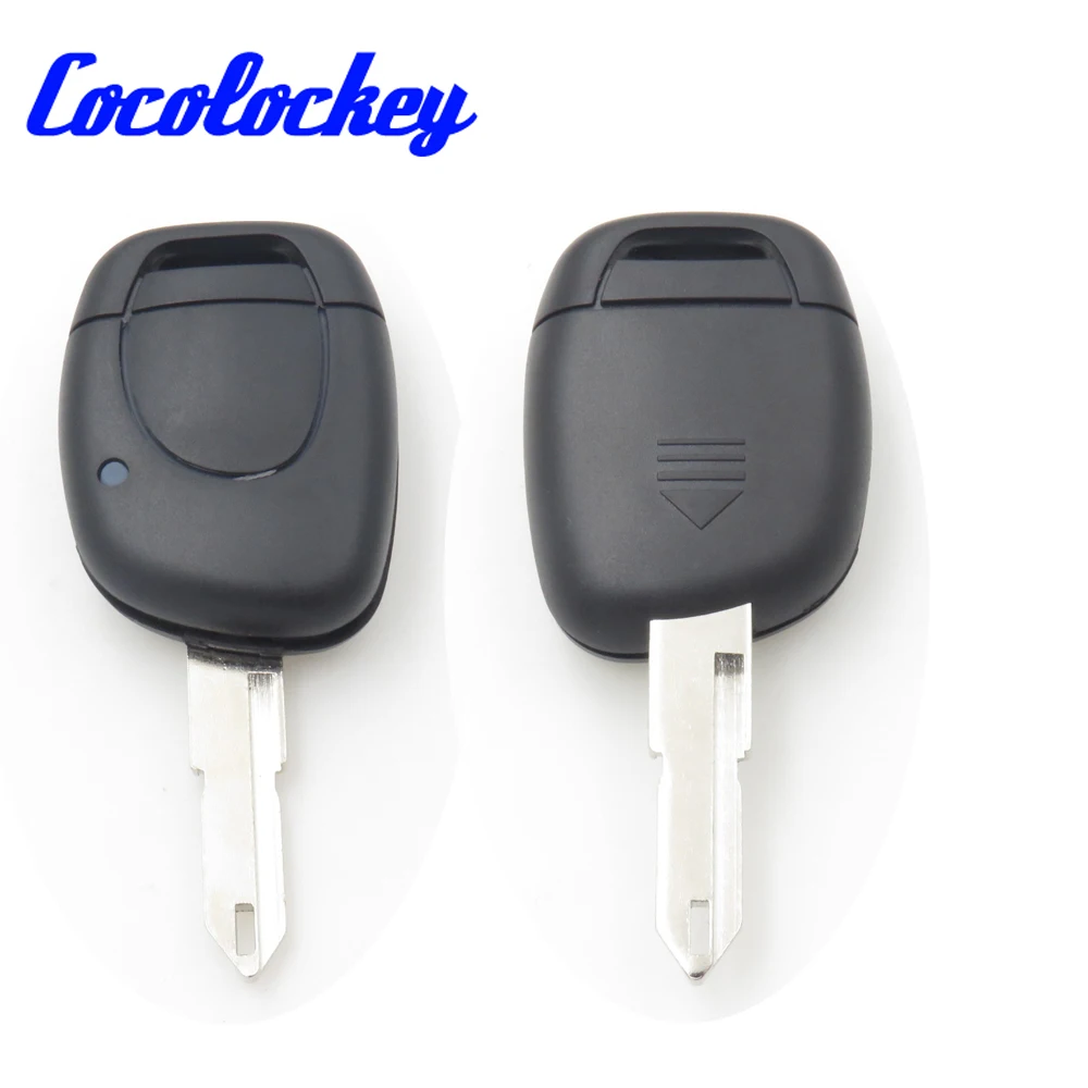 

Cocolockey New 1 Button Uncut Blade Remote Car Key Shell For Renault Twingo Clio Kangoo Master NO Chip Keyless Entry Fob Case