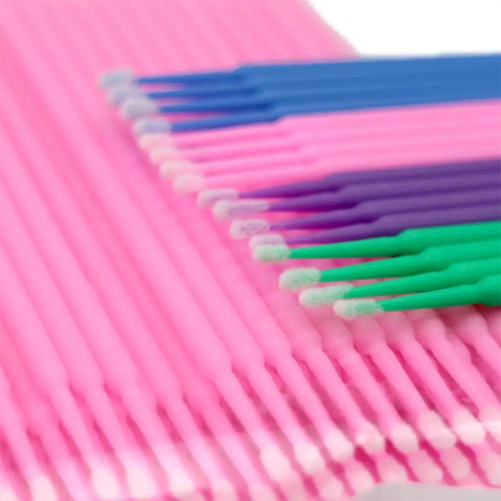 100 шт./компл. одноразовые макияжные хлопковые мини аппликаторы для наращивания