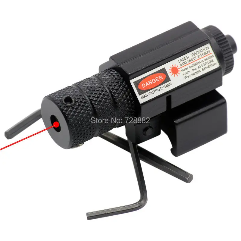 Тактический красный точечный лазерный прицел с 20 мм рельсовым креплением