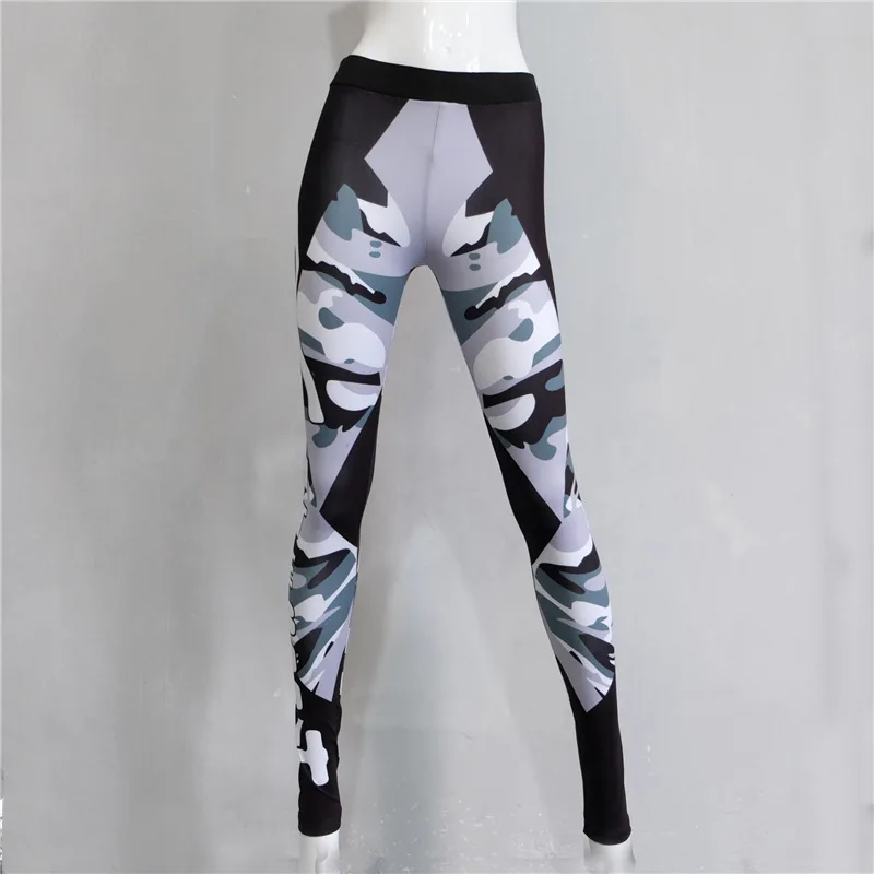 Fetoo камуфляжные леггинсы для фитнеса женские спортивные Леггинсы пуш ап 2017 время