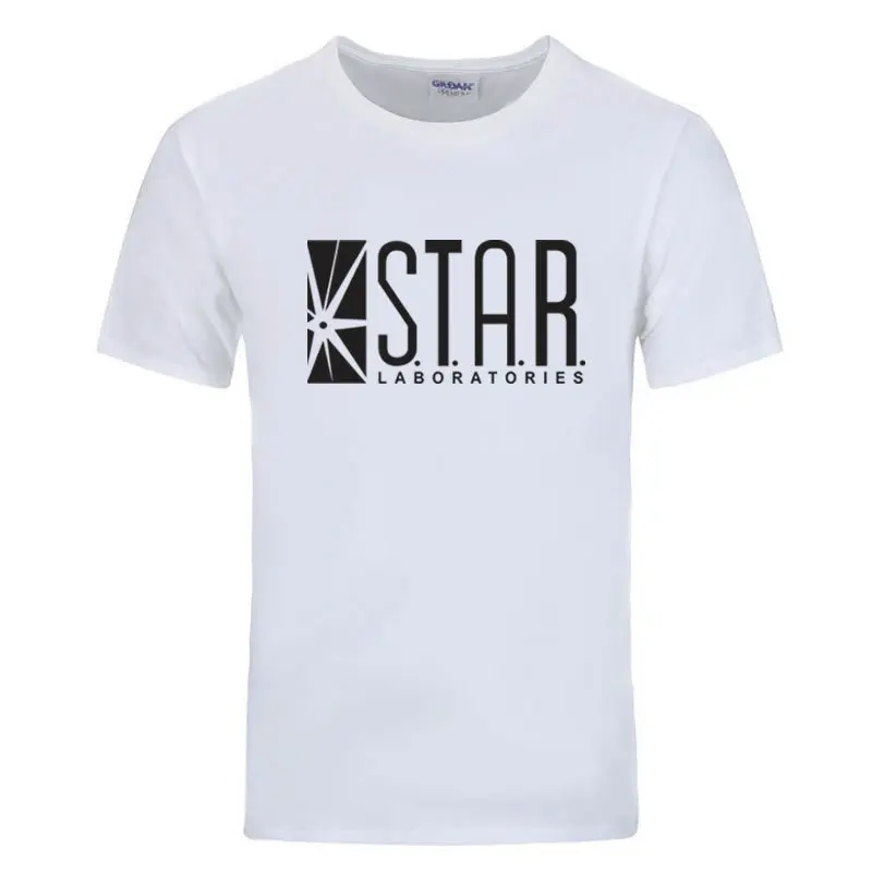 Мужская футболка STAR labs летняя с героями мультфильмов суперменом | одежда