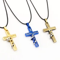 anime jewelry death note long pendant necklace death crucifix collar collar pendant cosplay accessories jewelry can drop shippi