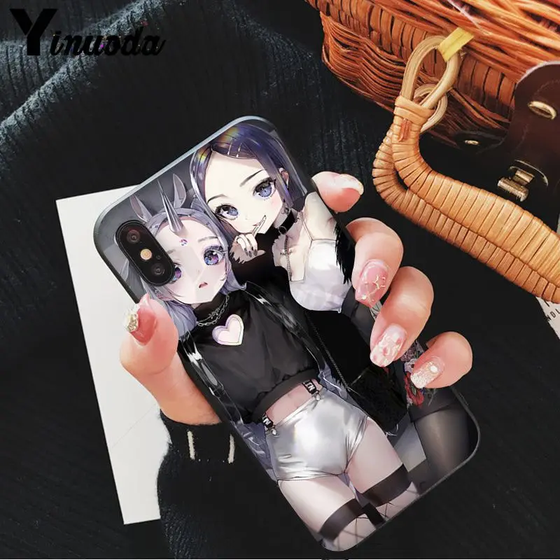 A8 Yinuoda мультфильм аниме kawaii Девушка кошка Красочный милый чехол для телефона для iPhone 8 7 6 6S Plus 5 5S SE XR X XS MAX Coque Shell - Цвет: A8