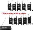 Беспроводная система мониторинга Takstar wpm-200wpm200, УВЧ, Беспроводная стереогарнитура, сценические мониторы, 1 передатчик + 10 приемников