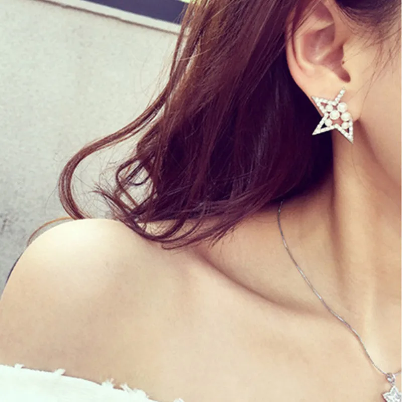 2018 Новое поступление популярные модные Brincos Oorbellen Bijoux полые Нотч пятиконечные