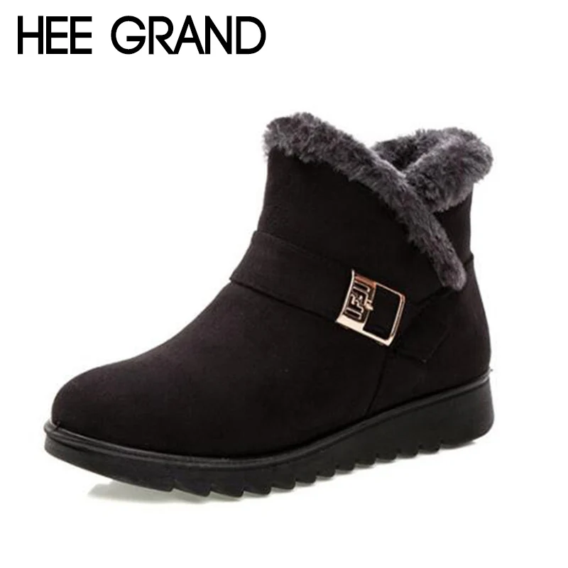 HEE GRAND/теплые женские ботильоны с искусственным мехом зимняя Для женщин s