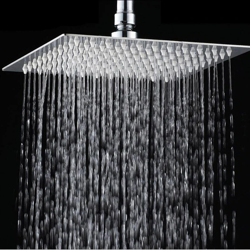 

Torayvino Superior in Quality and Reasonable in Price 12 inch Bathroom Faucet Chrome Rainfall Shower Hot Cold Water Mixer Faucet