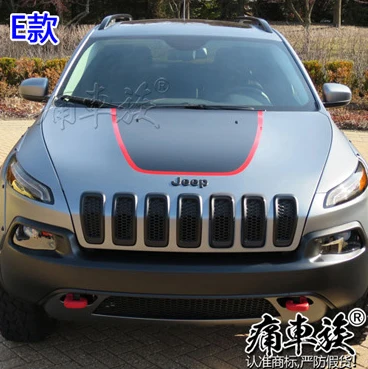 E Автомобильные наклейки boby Oem для Jeep Cherokee, черная Автомобильная декоративная пленка - Название цвета: E