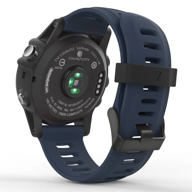 Ремешок силиконовый для смарт часов сменный Браслет Garmin Fenix 5X /Fenix 3 / HR Ширина 26