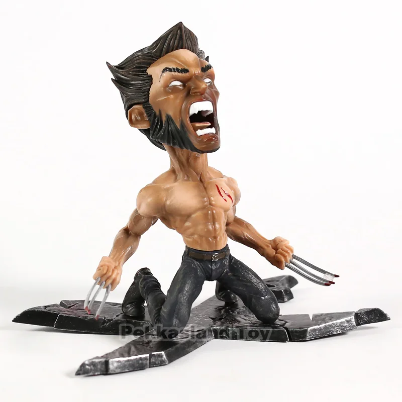 Аниме X-men Росомаха статуя Anger Face X men James Howlett комедия ПВХ Коллекция моделей Игрушек подарок