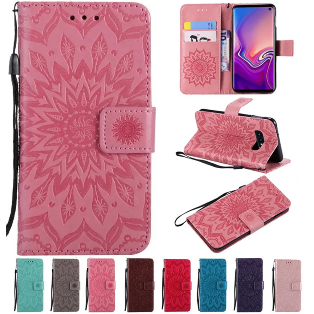 Флип кожаный чехол для samsung S10Plus S10e A6 A7 A8 плюс J2Pro J4 J6 2018 S8 S9Plus бумажник J3 J5 J7 2017 ТПУ