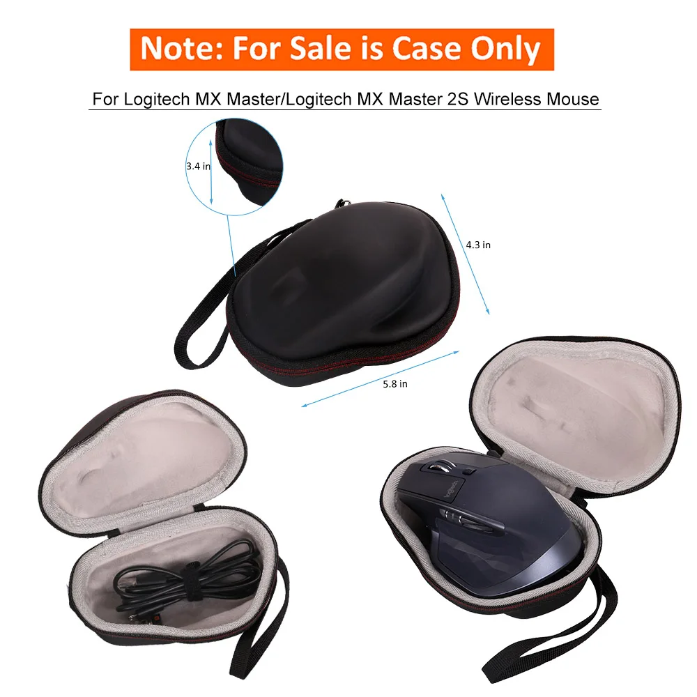CS124 LTGEM жесткий защитный чехол EVA чехол сумка для Apple Magic mouse для logitech MX Vertical G602 M720 G305 G903 G900 мышь - Цвет: CS124