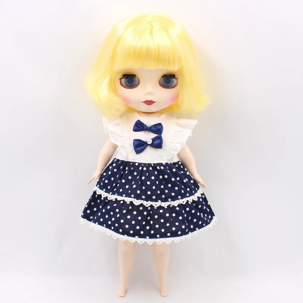 Ледяная кукла DBS Blyth 1/6 30 см светильник с желтыми волосами для жирного тела белая