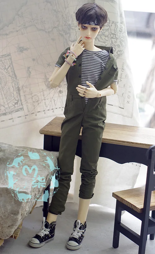 M7-BJD куклы одежда SD13 SD17 1/3 комбинезон черный зеленый хаки