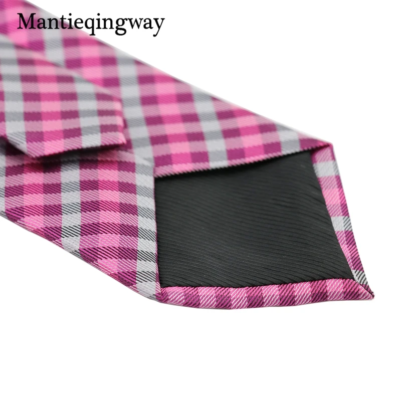 Mantieqingway 2017 мужские клетчатые повседневные жаккардовые галстуки на шею Hanky