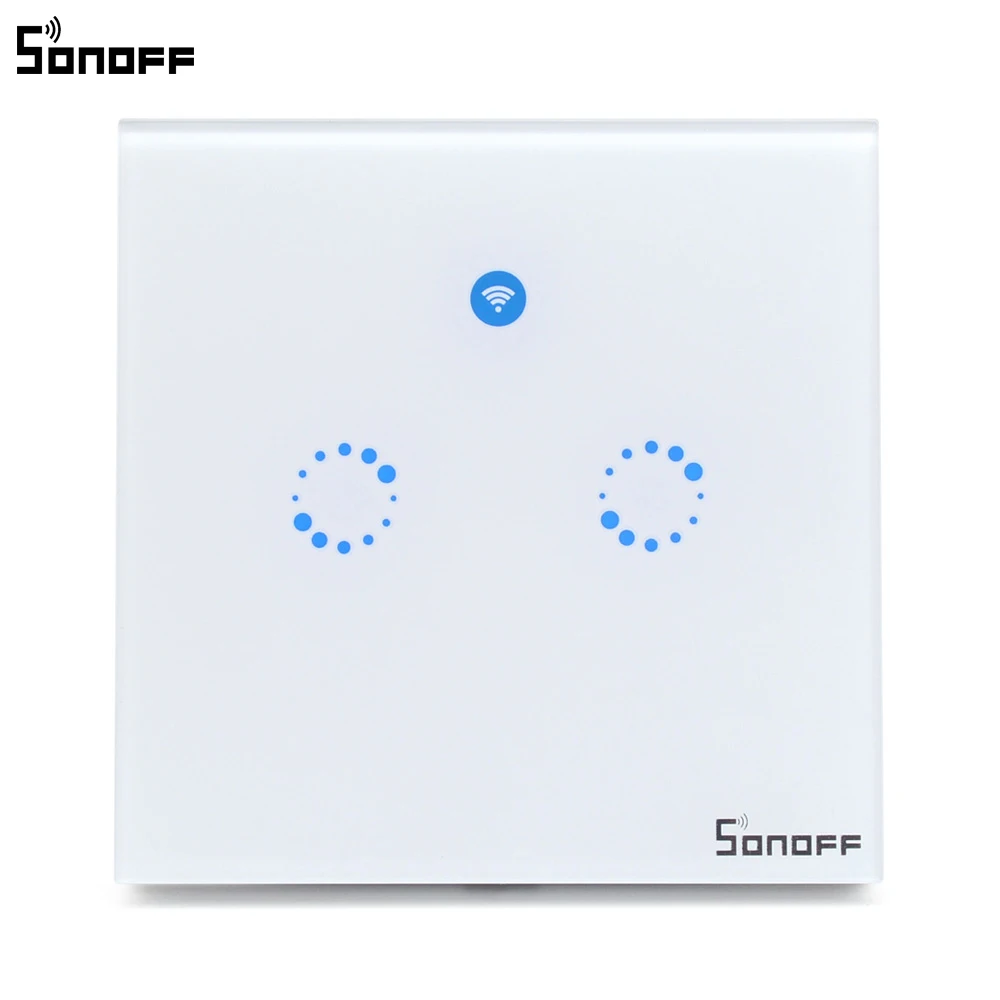 Умный настенный сенсорный светильник SONOFF Outlet T1 UK Wi Fi 86 типов панель из