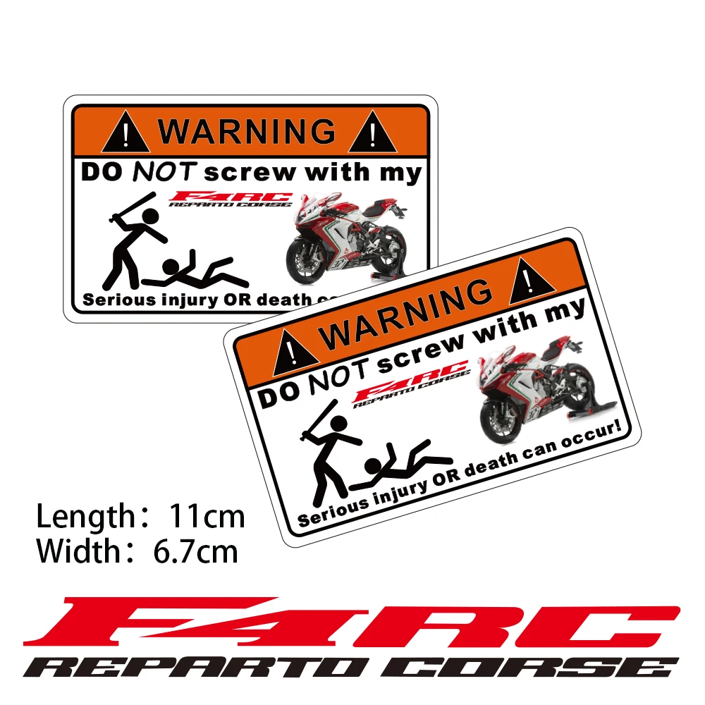 

KODASKIN 2 Pieces Do Not Screw Warning Sticker Decal for MV AGUSTA F4RC