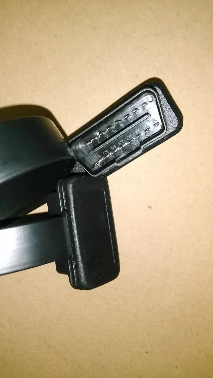 Новинка 2016! Оптовые продажи плоский тонкий как лапша OBDII OBD2 16Pin ELM327 штекер-гнездо