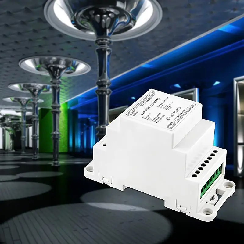 Светодиодный источник питания din рейка Dc5V 12V 24V вход Led Dmx усилитель 4Ch выходной