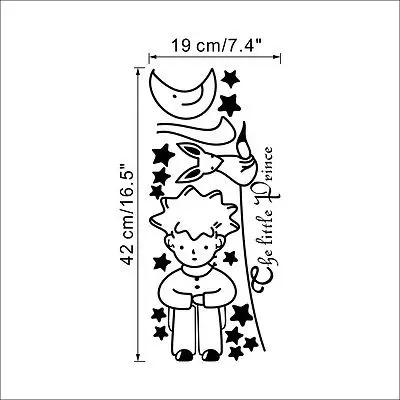 Звезды Луна Маленький принц мальчик художественная виниловая настенная