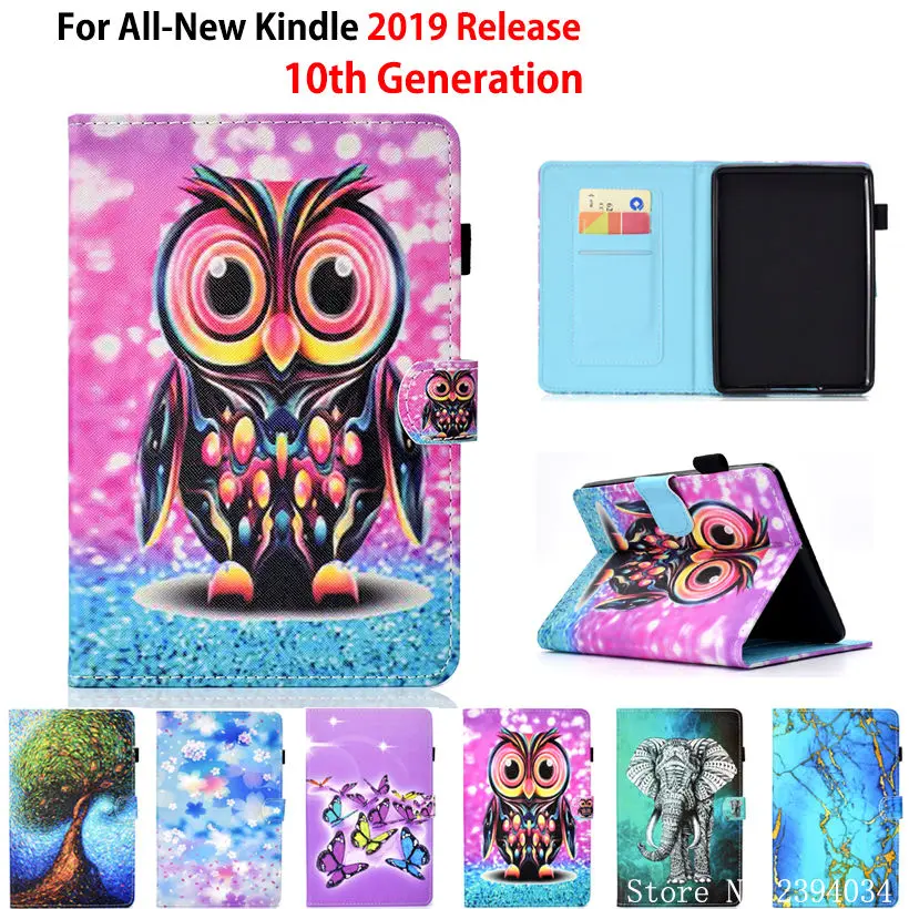Чехол для Amazon All new Kindle 2019 10 го Поколения Smart Cover Funda Tablet мультяшный рисунок Флип