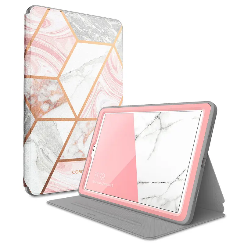 Marble-Pink Для Samsung Galaxy Tab A 10,5 чехол(SM-T590/T595/T597) i-Blason Cosmo Гибридный чехол для всего тела со встроенным протектором экрана - Цвет: Marble-Pink